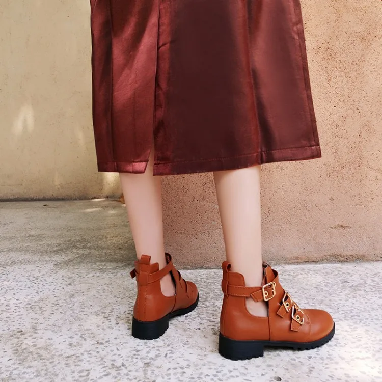 

Женские ботинки, женская обувь, ботильоны для женщин, женские ботинки, женская зимняя однотонная обувь с круглым носком