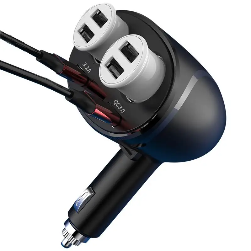 

Socket Power Cigarette Lighter Splitter Multi-Function Car Charger For All Car Devices 180 Degree Rotation Multi-Function Car