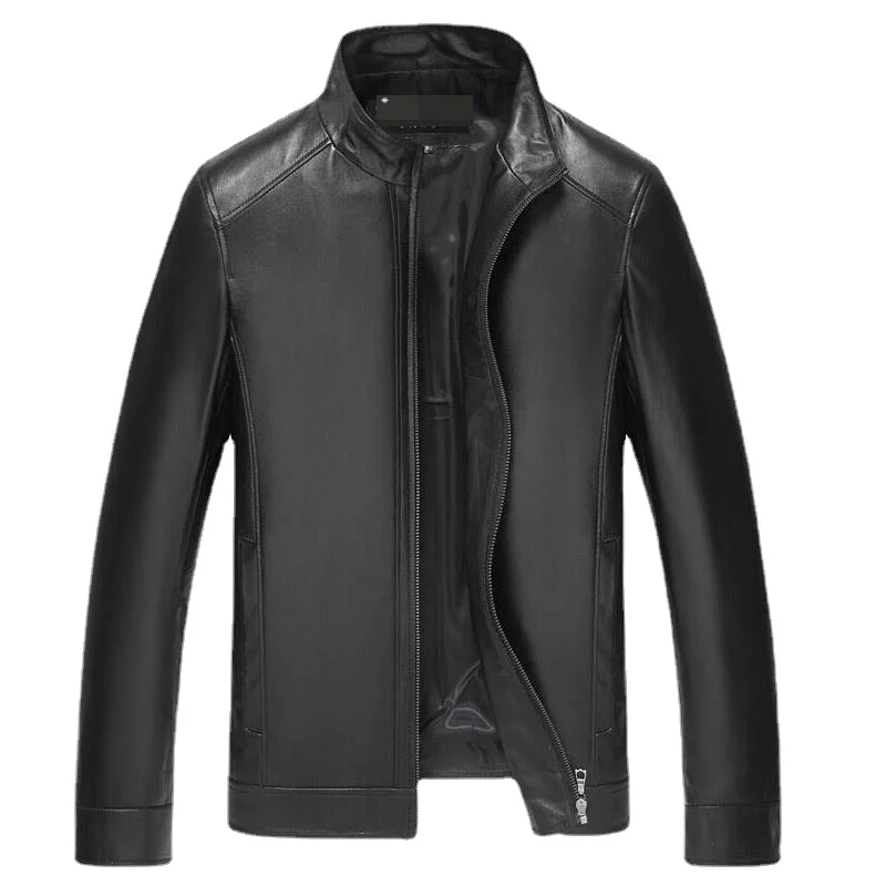 

2022 spring and autumn middle-aged and elderly men casual leather jacket business PU leather jacket men's motorcycle jacket men