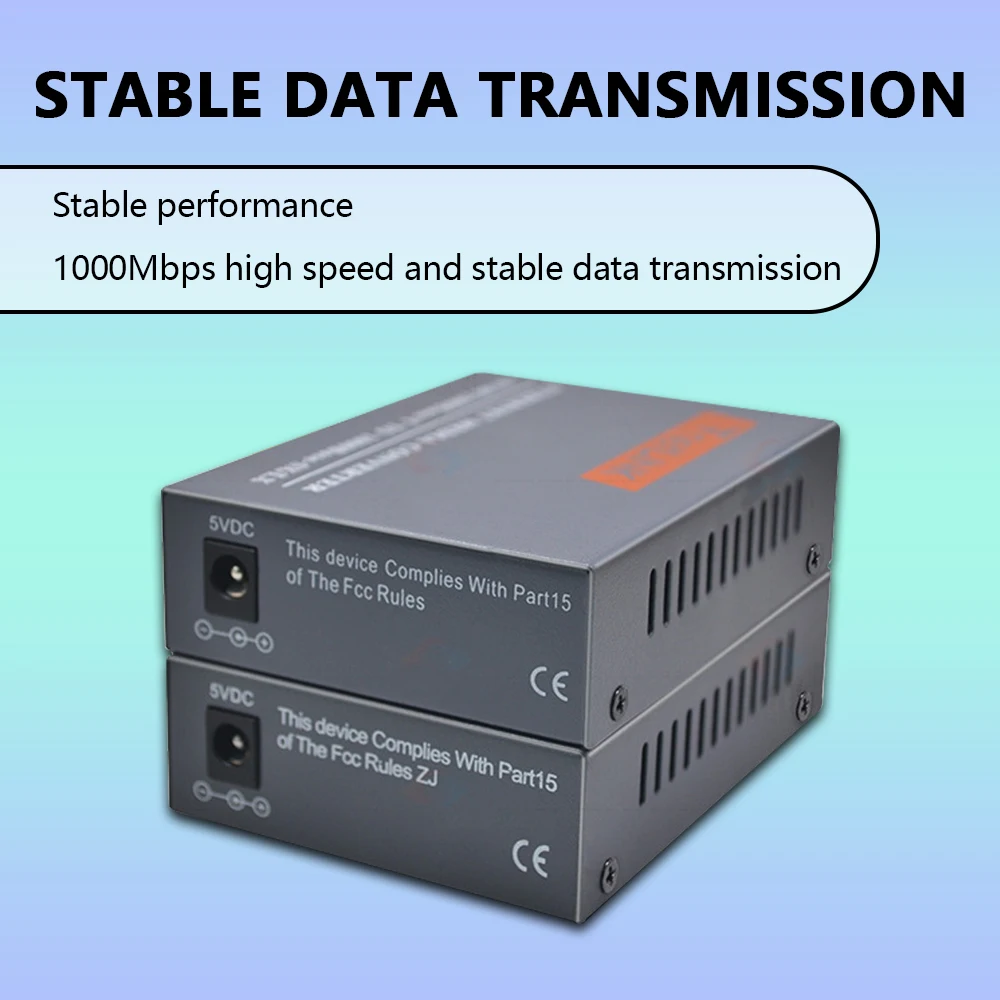 OPTFOCUS Gigabit Fiber Optical Media Converter 1000Mbps SM Transceiver SC module 20km A B 5pairs Transceiver Free Shipping