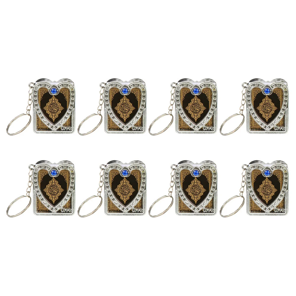 

8Pcs Birthday Party Small Keychain Pendants Islam Themed Keychains for Festival Eid Bag Decoration