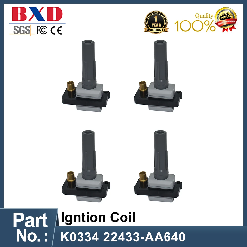 

1/4 шт. катушка зажигания FK0334 22433-AA640 для Subaru EXIGA Impreza Forester Outback Legacy Baja 1,5 2,0 2,5 2004-2014 1/4 шт. Ignit