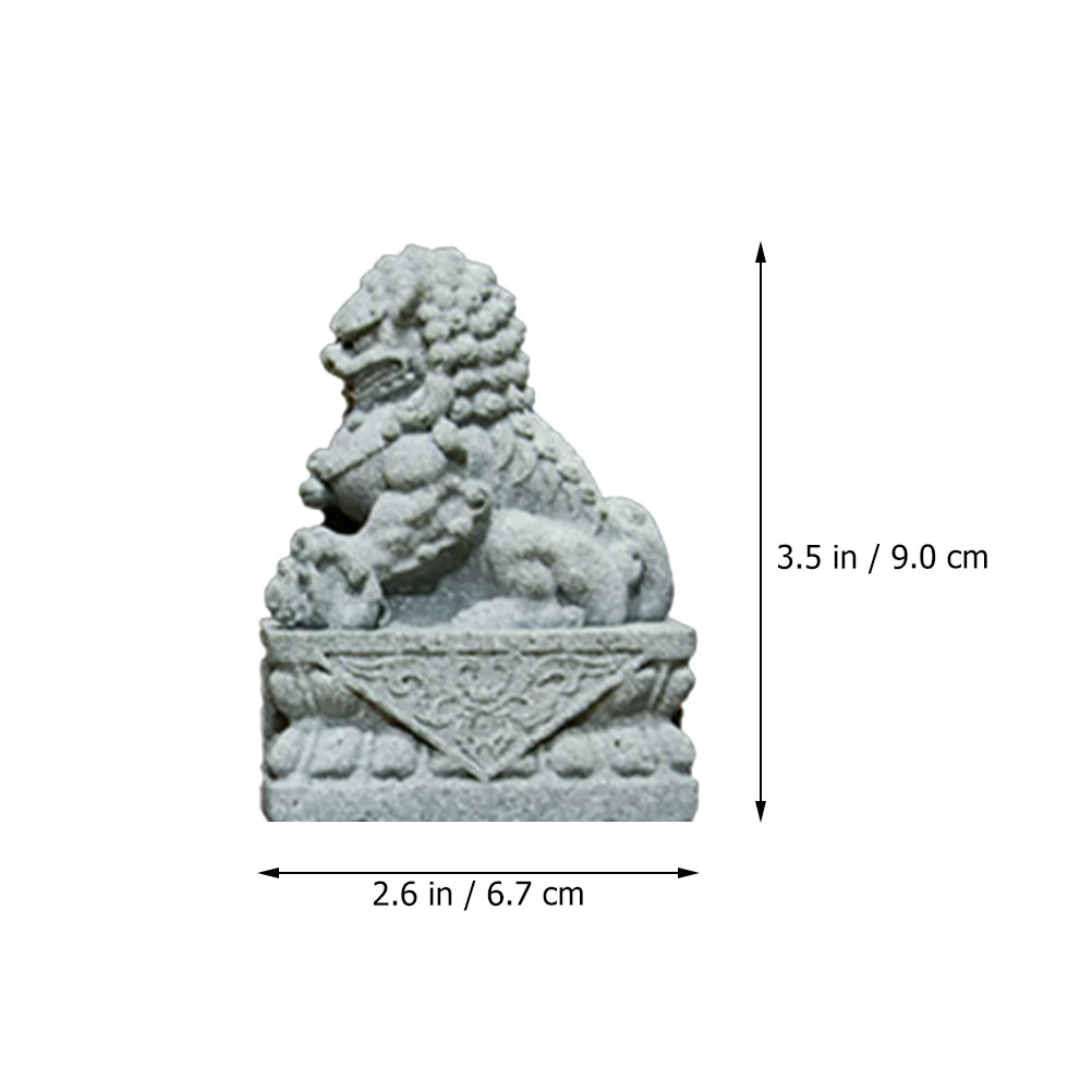 Каменный орнамент льва фигурка для спальни настольное маленькое украшение