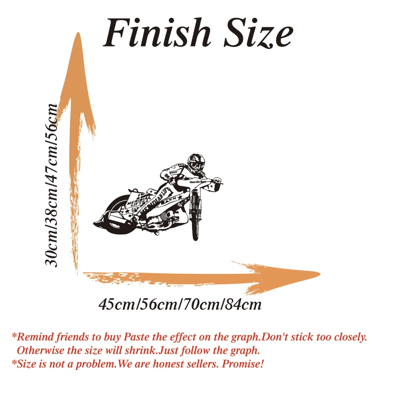 Наклейка на стену с изображением мотоциклиста для детской комнаты |