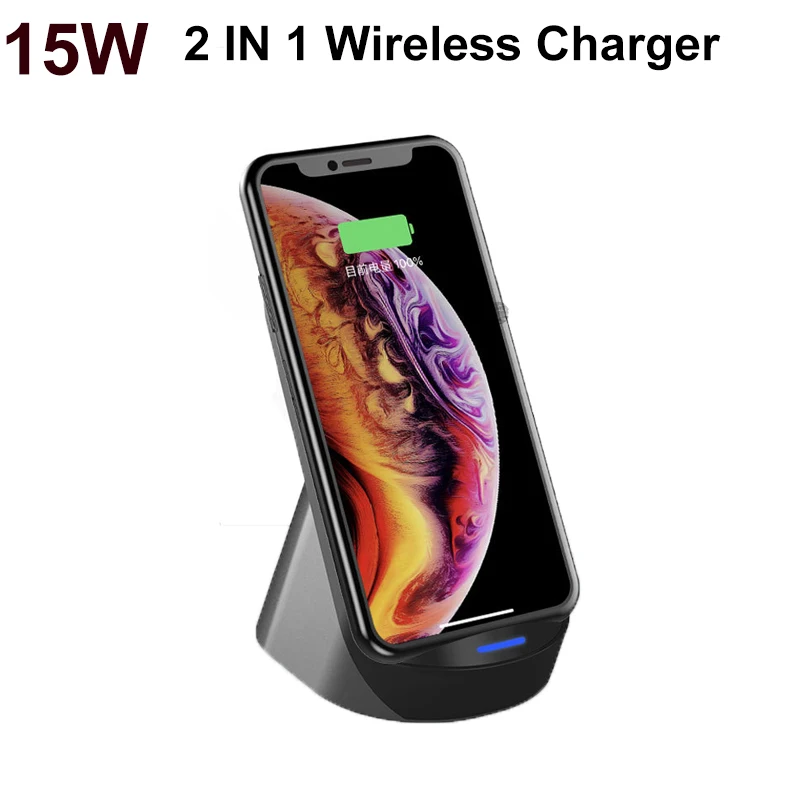 

Беспроводное зарядное устройство 2 в 1 для iPhone 13 12 11 Pro Max Mini 8 X Xs 15 Вт, док-станция для быстрой зарядки для iWatch 4 5 6 AirPods Pro 2