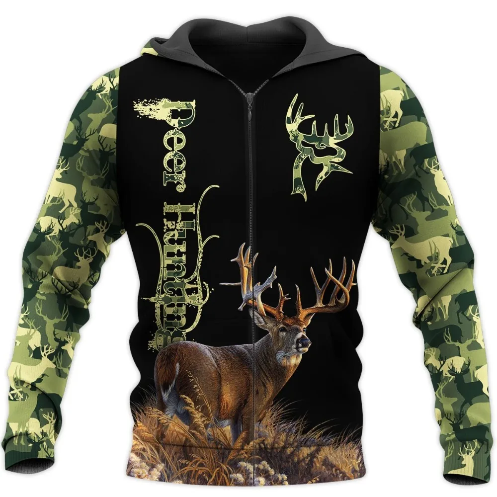 

Caça veados 3d impresso hoodies dos homens harajuku streetwear pulôver outono moletom com capuz unisex jaqueta casual agasalho