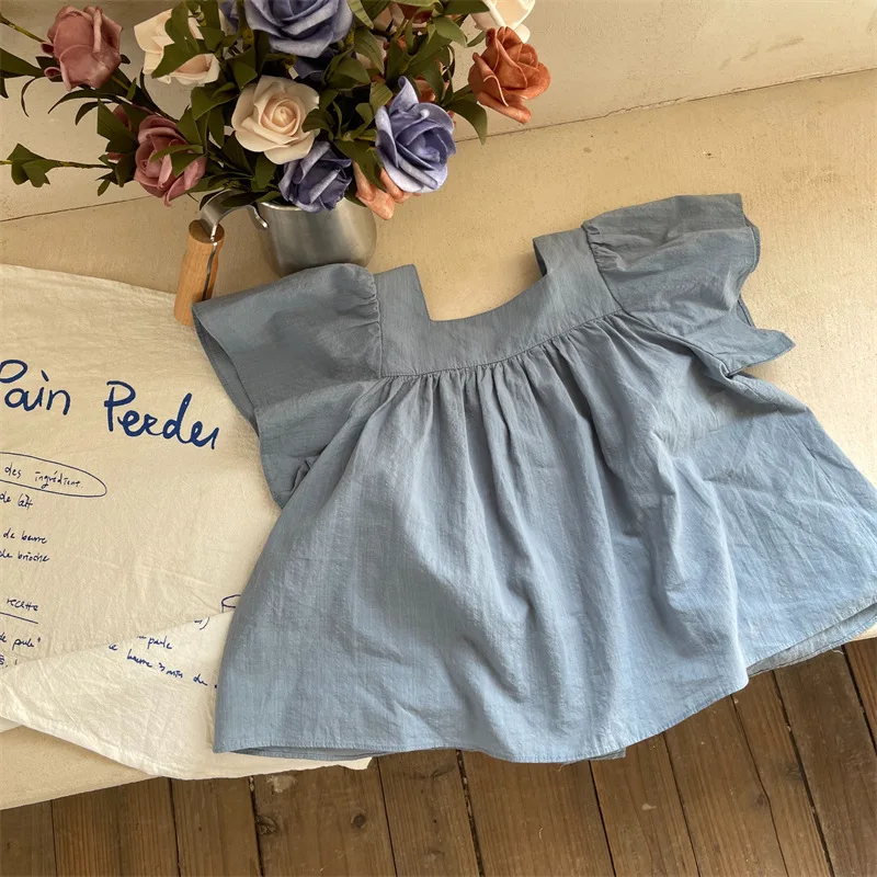 Олень jonmi 2022 летние блузки для маленьких девочек в Корейском стиле - купить по