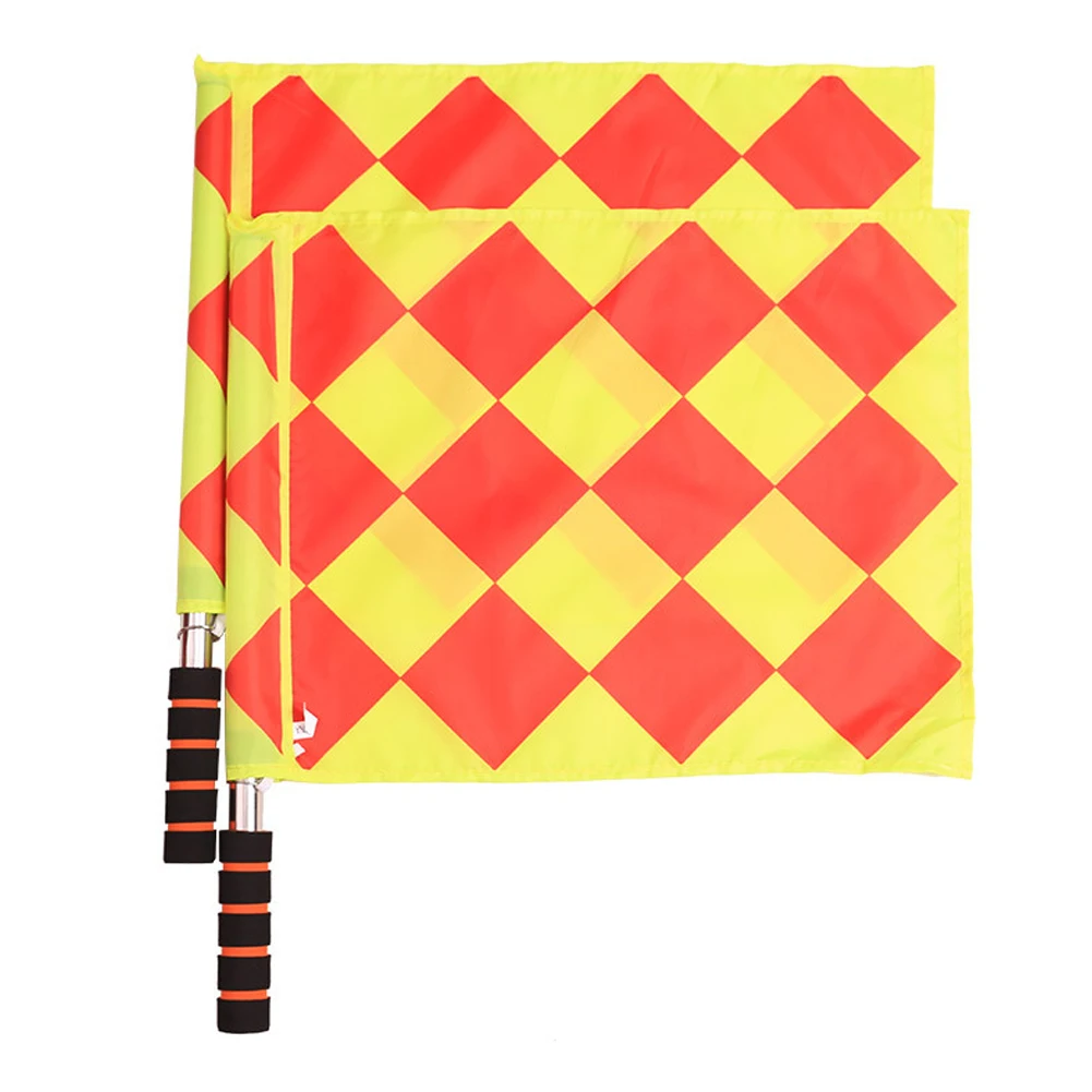 1 Set Soccer Referee Flags Professional Fair Play Sports Match Football Linesman Flags Sports Game Referee Equipment