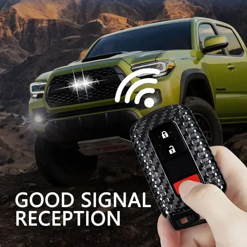 Для Toyota Key Shell чехол для брелока из углеродного волокна Tacoma 2016-2022 4Runner Sequoia RAV4 Tundra Land