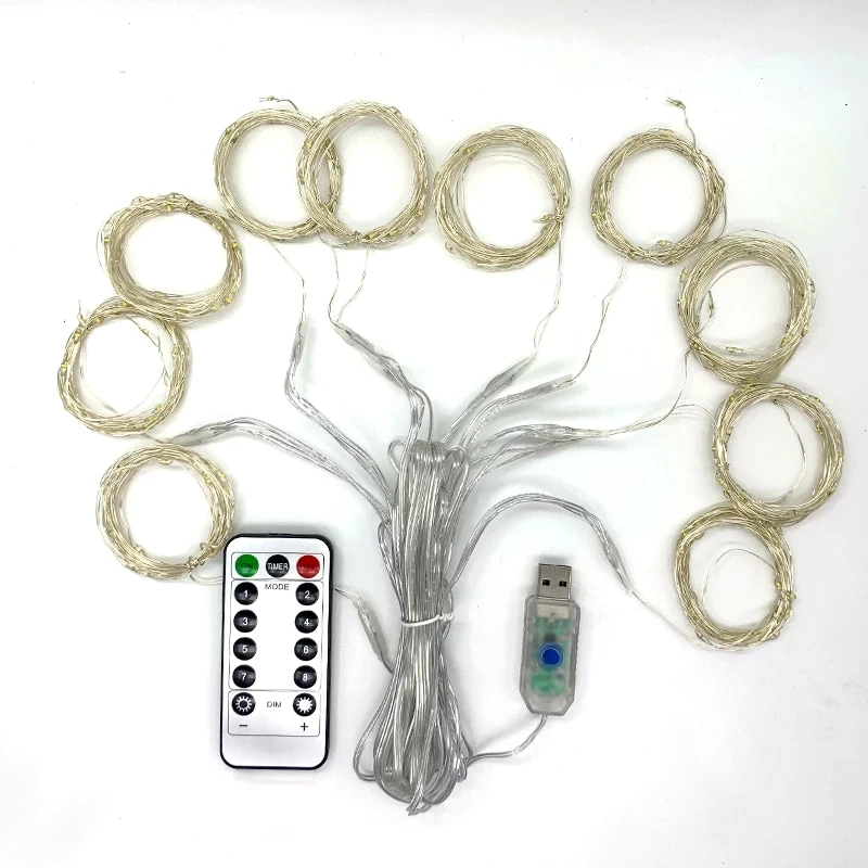 Гирлянда-занавес 3 м светодиодная Рождественская с USB-разъемом украшения на