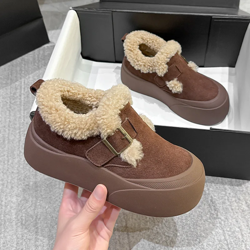 CICIYANG размеры 34–40 женские кроссовки зима 2024 новые бархатные туфли-шапки из