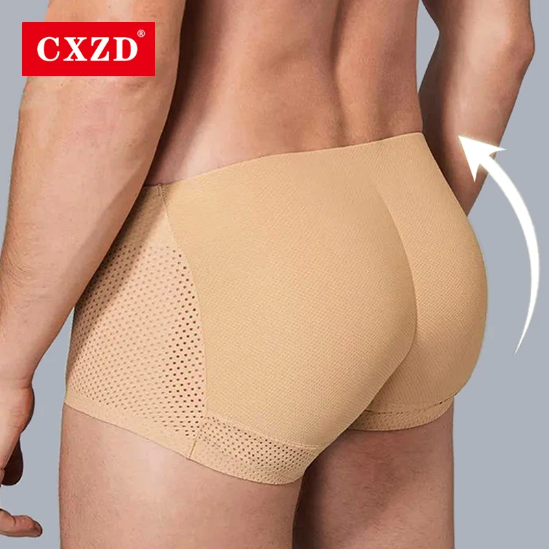 

Мужские трусы-боксеры CXZD с подкладкой для подтяжки ягодиц, дышащие сетчатые слитные трусы, поддельные ягодицы, с поролоновой подкладкой, ут...