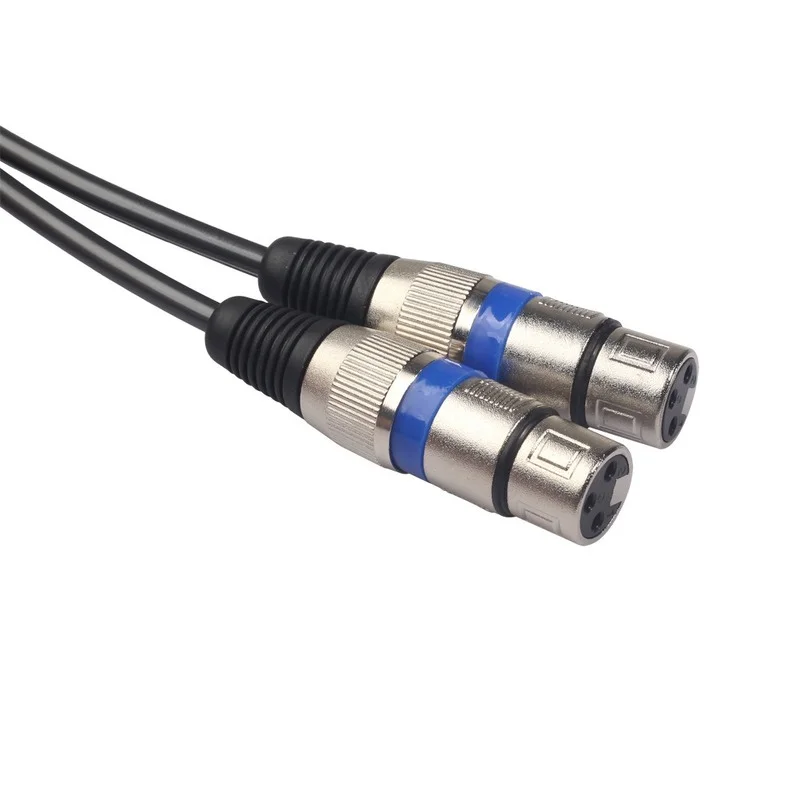 1.5m Full Copper Wire Gold-plated Plug 2rca To 2xlr Canon Female Audio Cable for Microphone Mixer Amplifier Audio Links enlarge