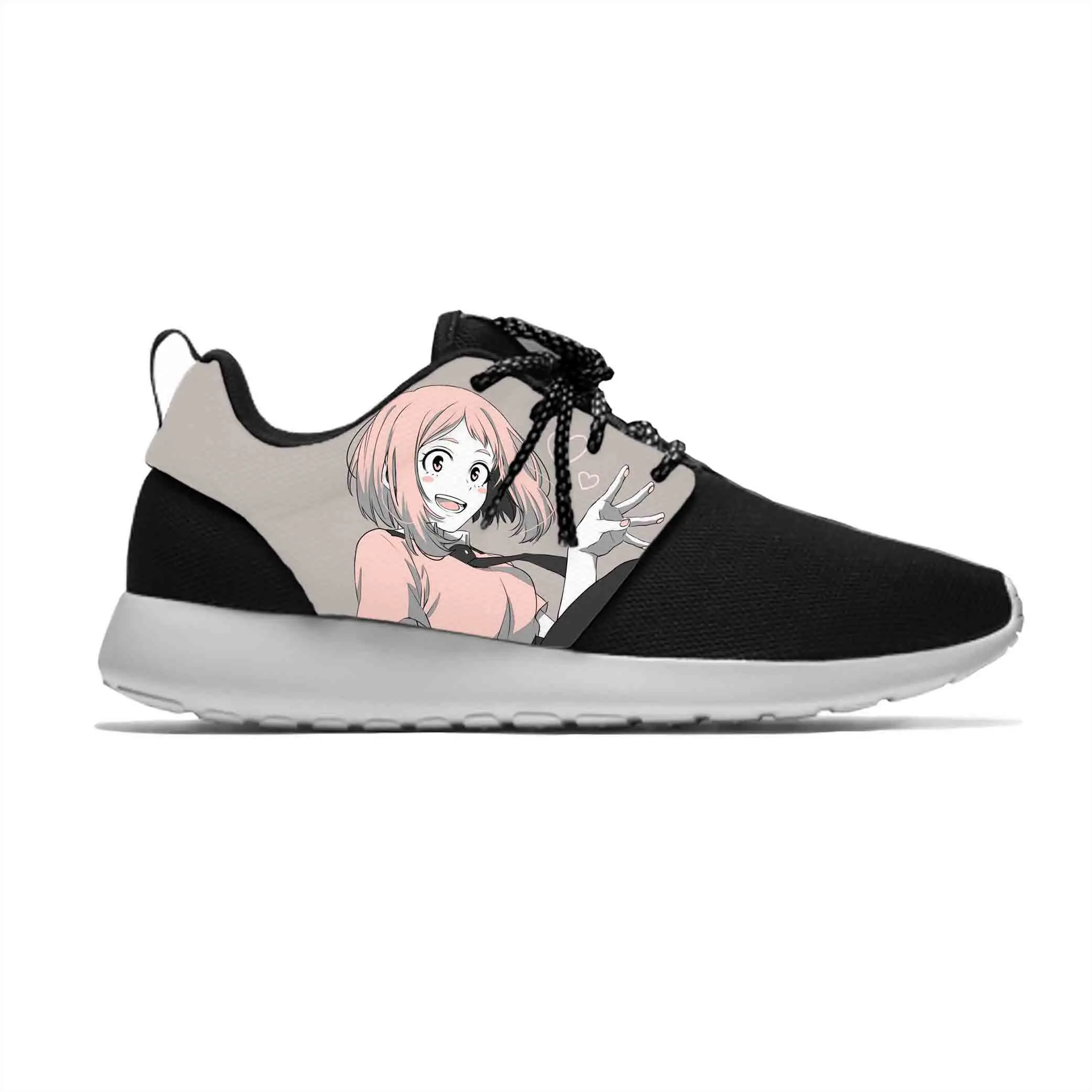 

Anime Cartoon My Hero Academia Uraraka Ochako Cute Sport Running Shoes Casual Breathable Lightweight 3D Print Men Women Sneakers