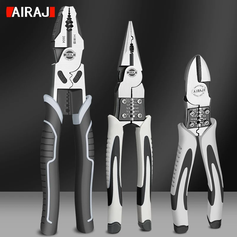 

Multifunctional Plier AIRAJ Heavy Needle Nose Pliers Universal Pliers High Hardness Wire Cutters Professional Electrician Tool