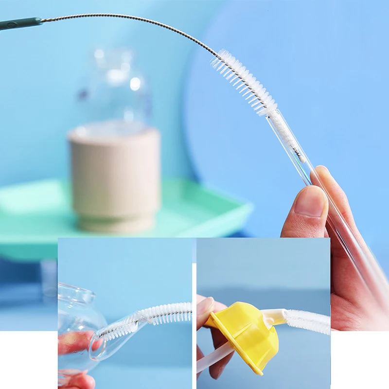 Щетка из нержавеющей стали гибкая щетка для чистки мягких волос на присоске