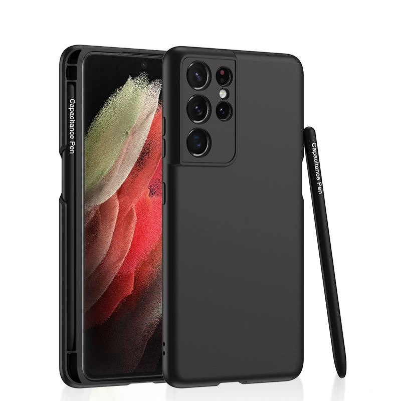 Чехол для Samsung Galaxy S21 Ultra S-Стилус силиконовый чехол Беспроводная зарядка стилус