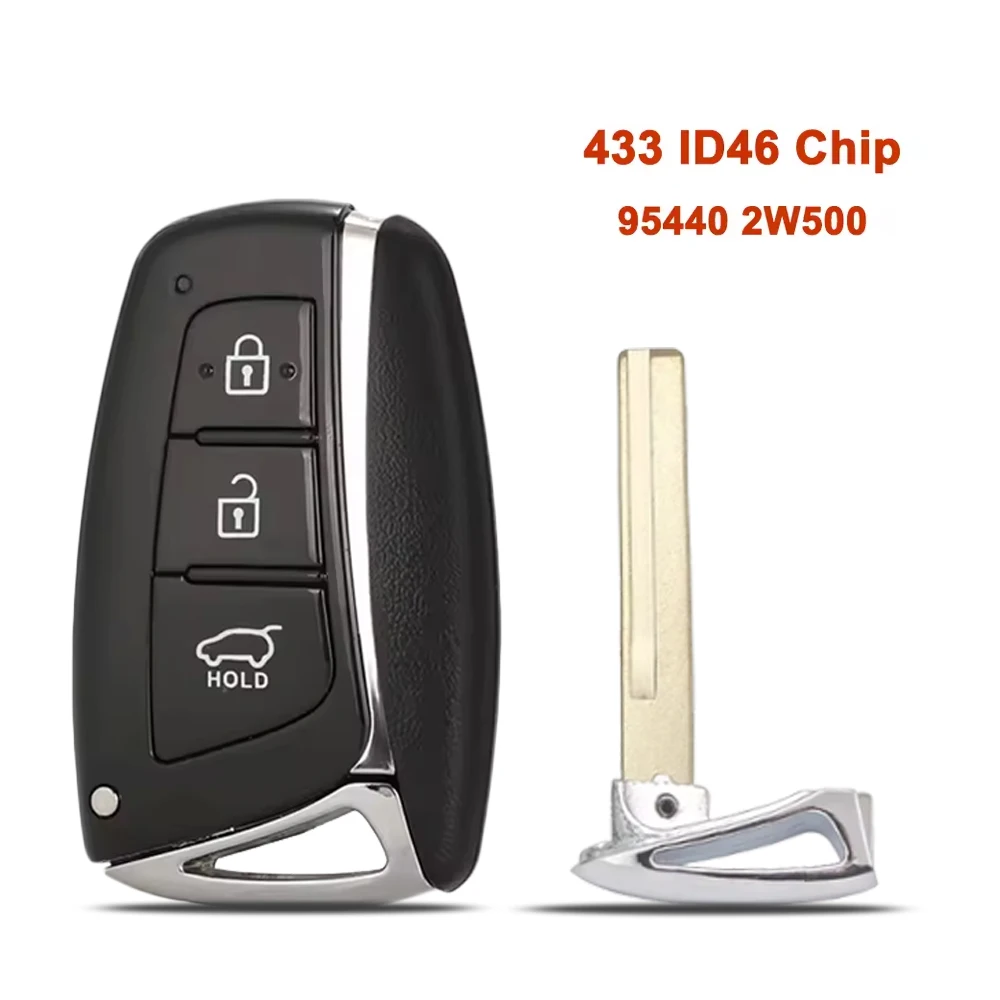 

Умный ключ-пульт с 3/4 кнопками для Hyundai Santa Genesis Grandeur Equus Azera Sedan Fe 2018 95440-B8100 2W500 3V022 4Z220 с чипом ID46