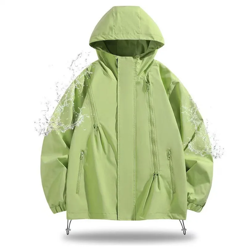 Куртка мужская водонепроницаемая на молнии с капюшоном Y2k