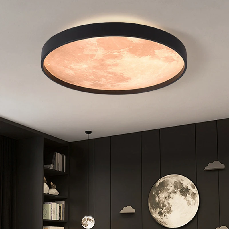 

Creative Moon Ceiling Lamp simple modern corridor porch lamp creative personality net red round atmosphere study lamp