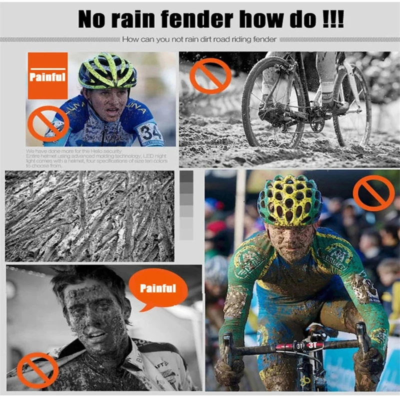 Красочные инженерные пластиковые велосипедные крылья для горных и шоссейных