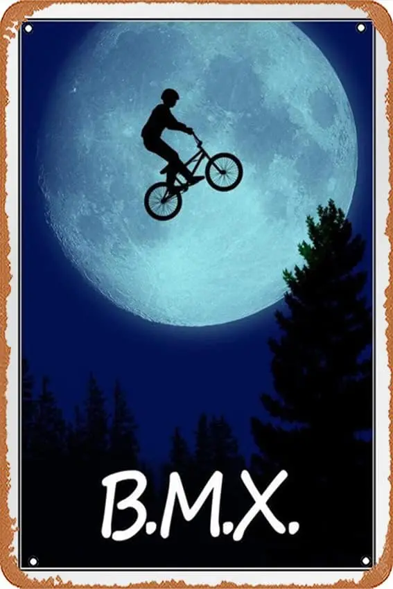 Ретро металлический жестяной знак BMX инопланетная пародия Забавный Настенный