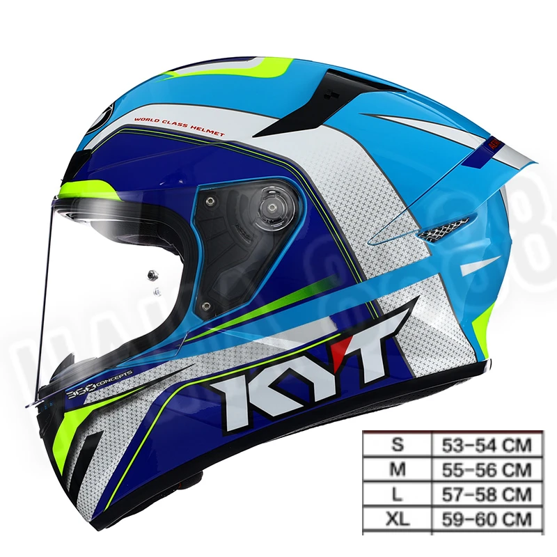 Сертификация KYT ECE DOT Мотоциклетный шлем Полнолицевой высокой плотности ABS с