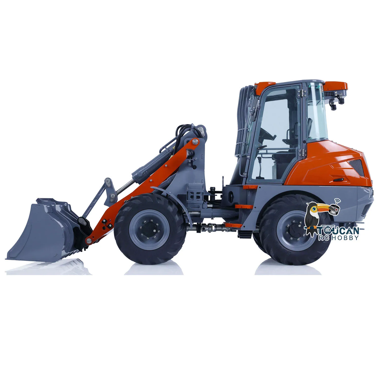 LESU 1/14 RC гидравлический погрузчик AOUE MCL8 окрашенная собранная игрушка модель