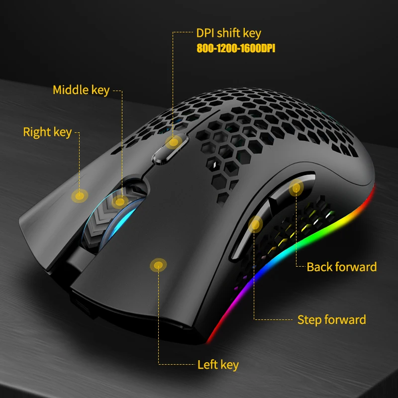 wireless mouse rechargeable mause gamer gaming mouse computer led light rgb mice wireless mouse for laptop gaming office mice free global shipping