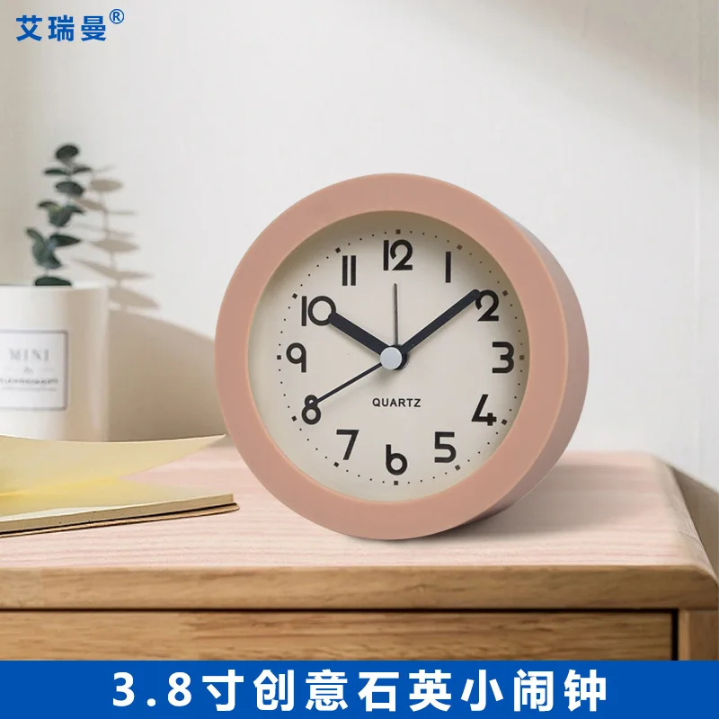 

Fashionable and Simple Quartz Alarm Clock Children's Desk Creative Luminous Clock Student Bedside Silent Hand Clock Desk