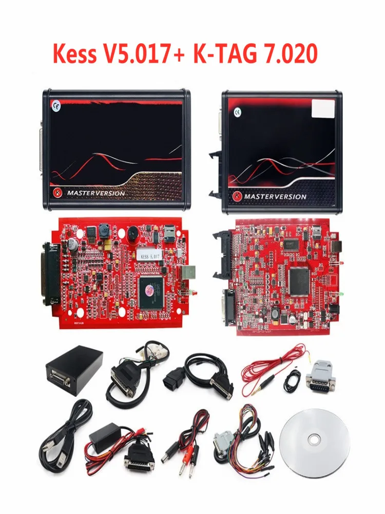 2024 Новый 2.8 EU Red KESS V5.017 OBD2 Manager Tuning KTAG V7.020 4 светодиода BDM Frame K-TAG 5.017 Инструмент для