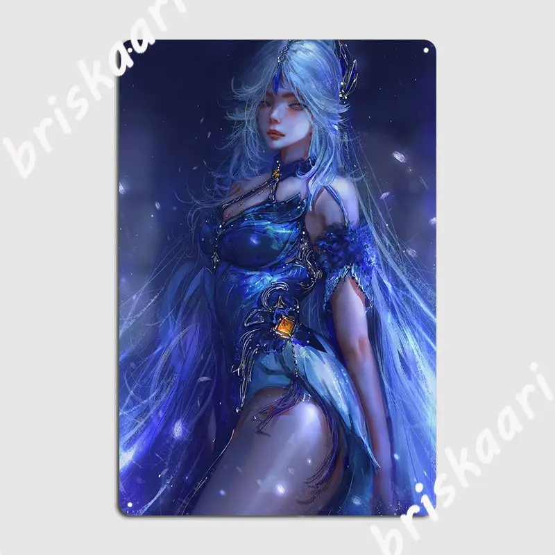 

Ningguang Orchid Gown Metal Plaque Poster Mural Painting Classic Club Bar Cinema Garage Tin Sign Posters