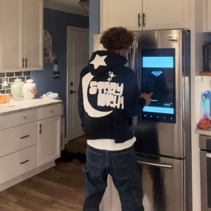 

Oversized Hip-hop 2023 Sweatshirts Pullover Casual Street Women Tops Gothic Hooded Y2K Print Men Fleece HoodAies Retro clothes