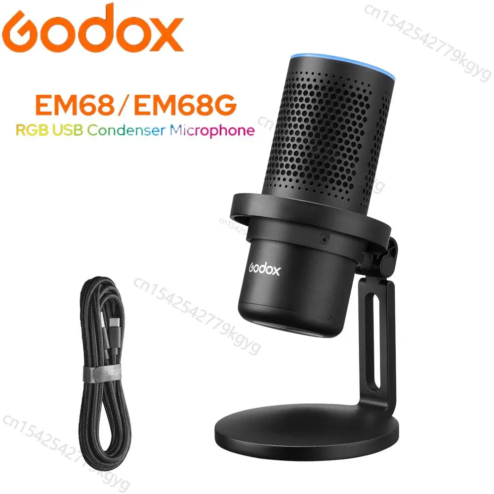 

Конденсаторный микрофон Godox EM68 EM68G, конденсаторный кардиоидный микрофон с USB и управлением через приложение Godox Mic