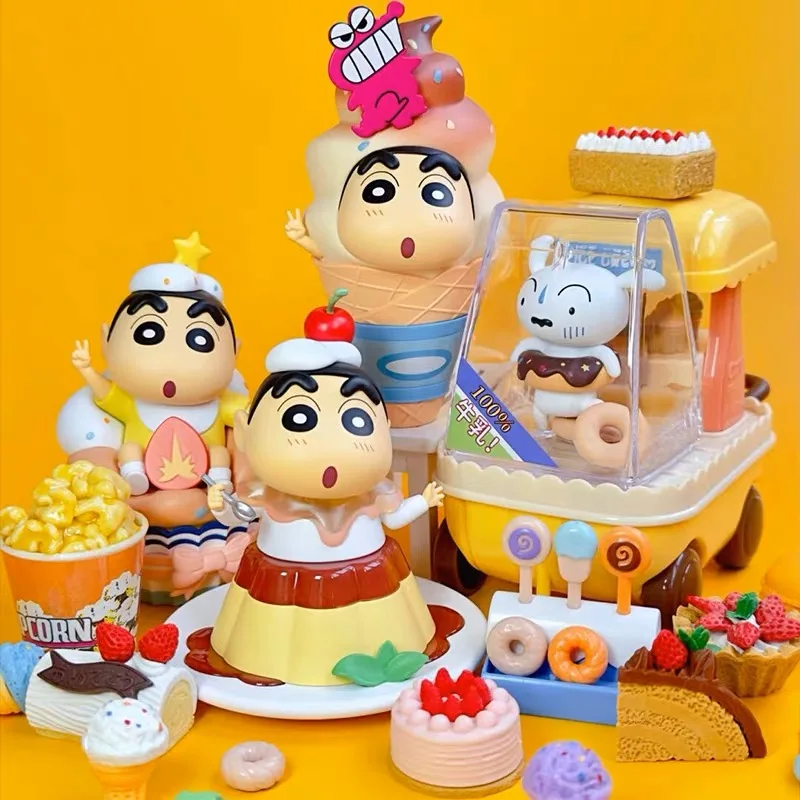 

Crayon Shin Chan Cartoon Movie Peripheral Toy Centripetal time Dessert Anime Figure Cinema Action Figurine Japanese kawaii gift