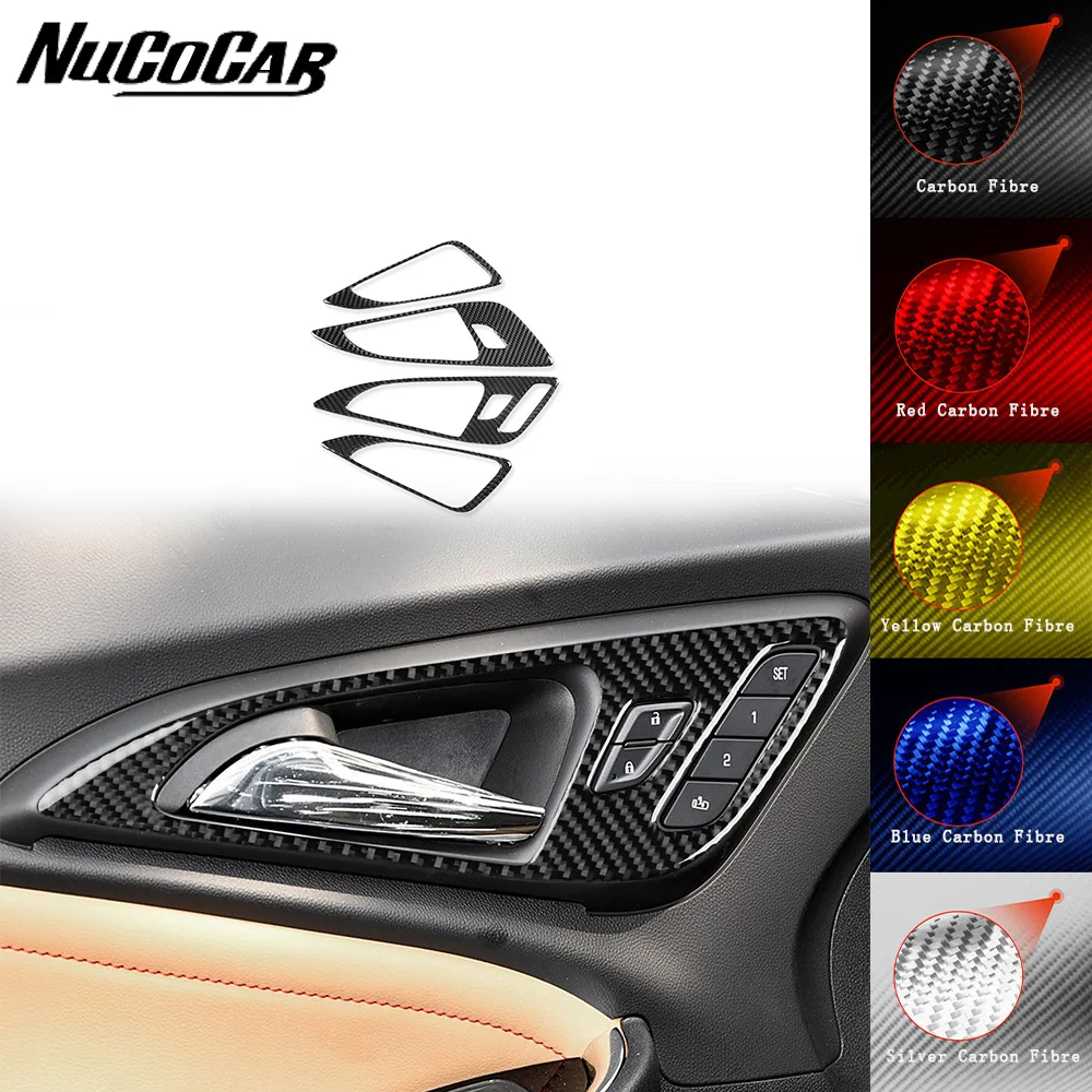 Для Chevrolet Malibu 2016-2024 дверная ручка из углеродного волокна и переключатель замка