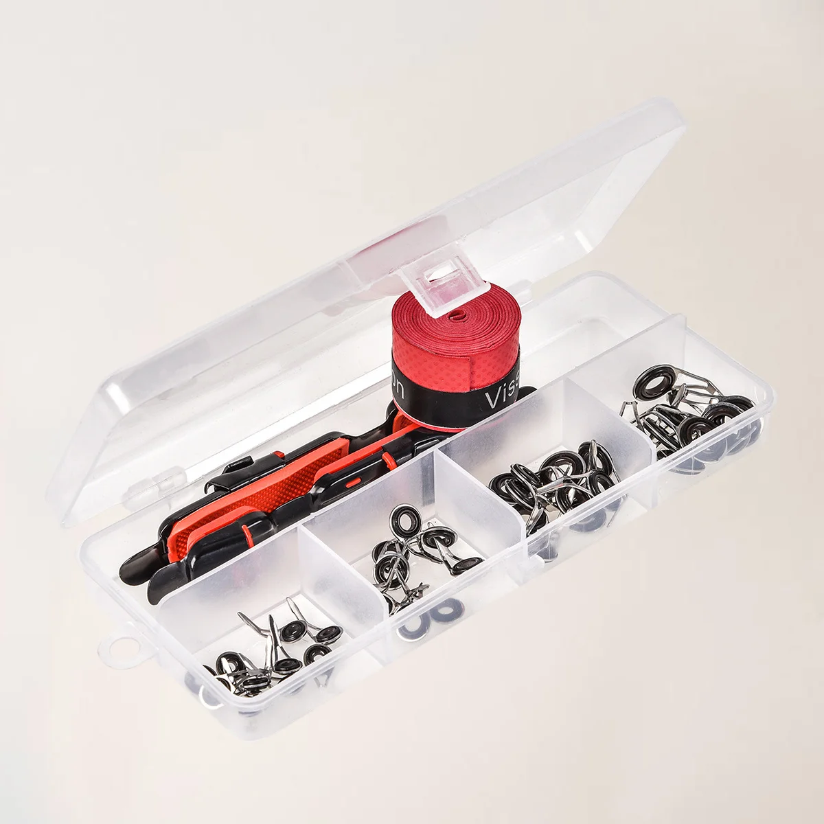 

42PCS Rod Tip Repair Kit Repair Set Fishing Reel Tool Sweatband Stainless Steel Freshwater Saltwater Rod Guides