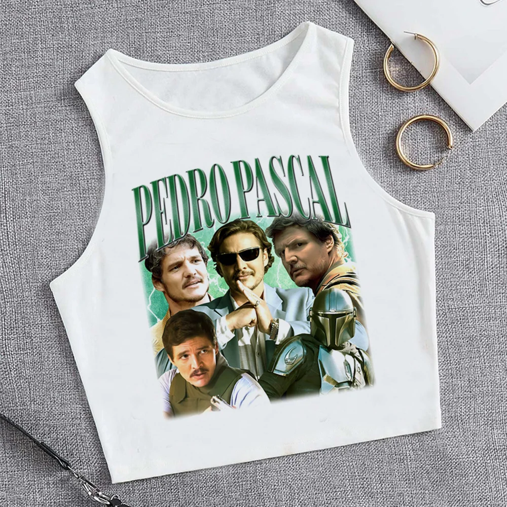 

Женский укороченный топ с принтом Педро Паскаль, 2000