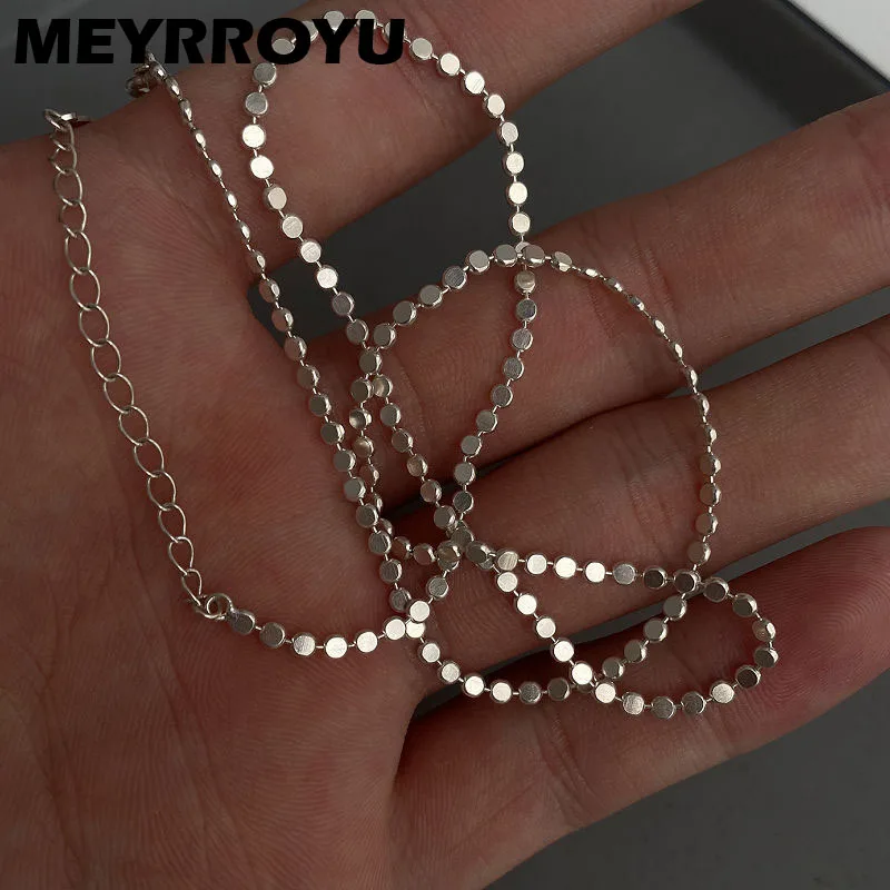 

MEYRROYU Round Piece Chain Chocker Necklace Tide 2023 New Fashion Jewelry For Women Girl Friend Gift Birthday Party бижутерия