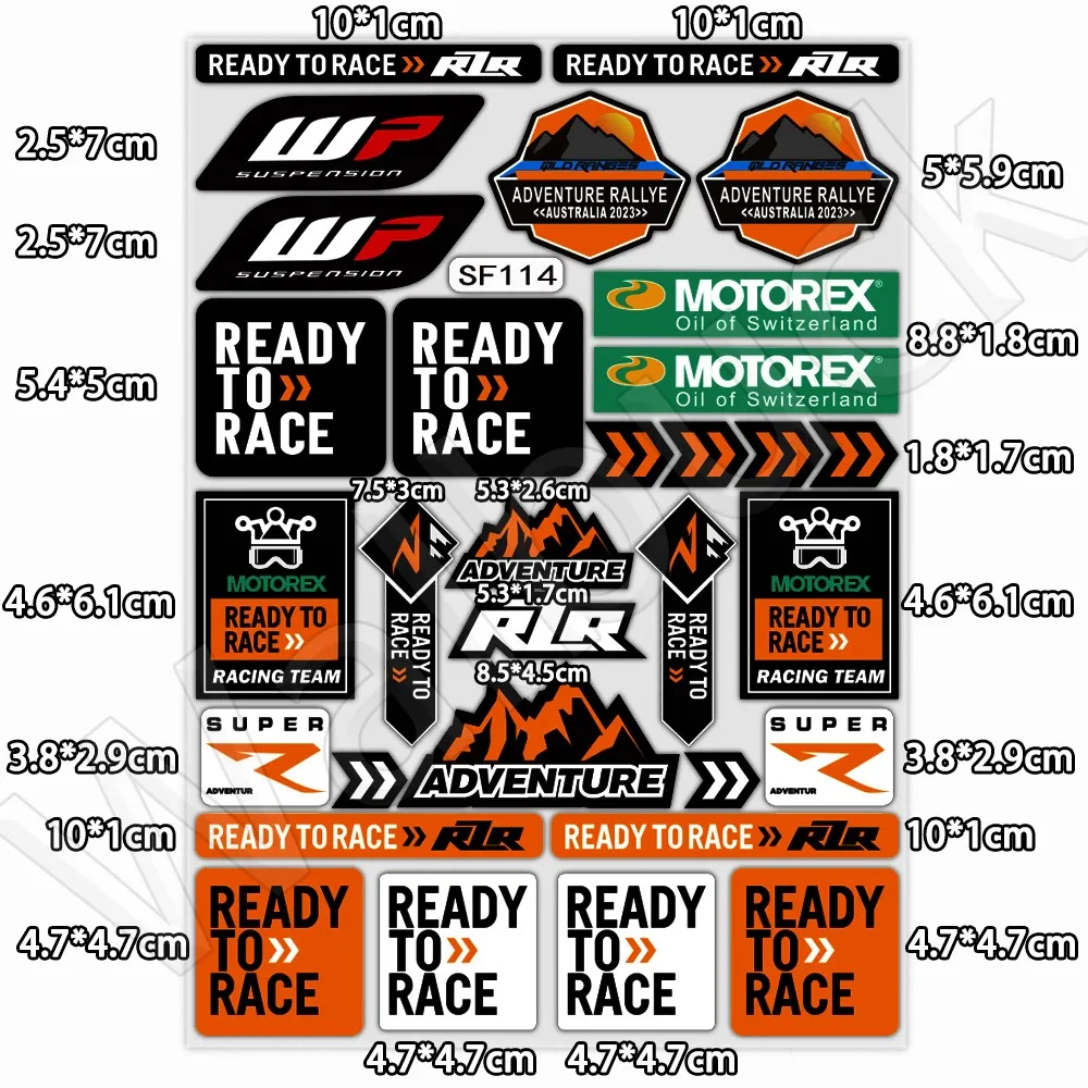 

Мотоциклетные светоотражающие наклейки, модифицированные аксессуары, водонепроницаемые для RC8 Duke 125 390 690 790 890 990 1290 Adventure EXC