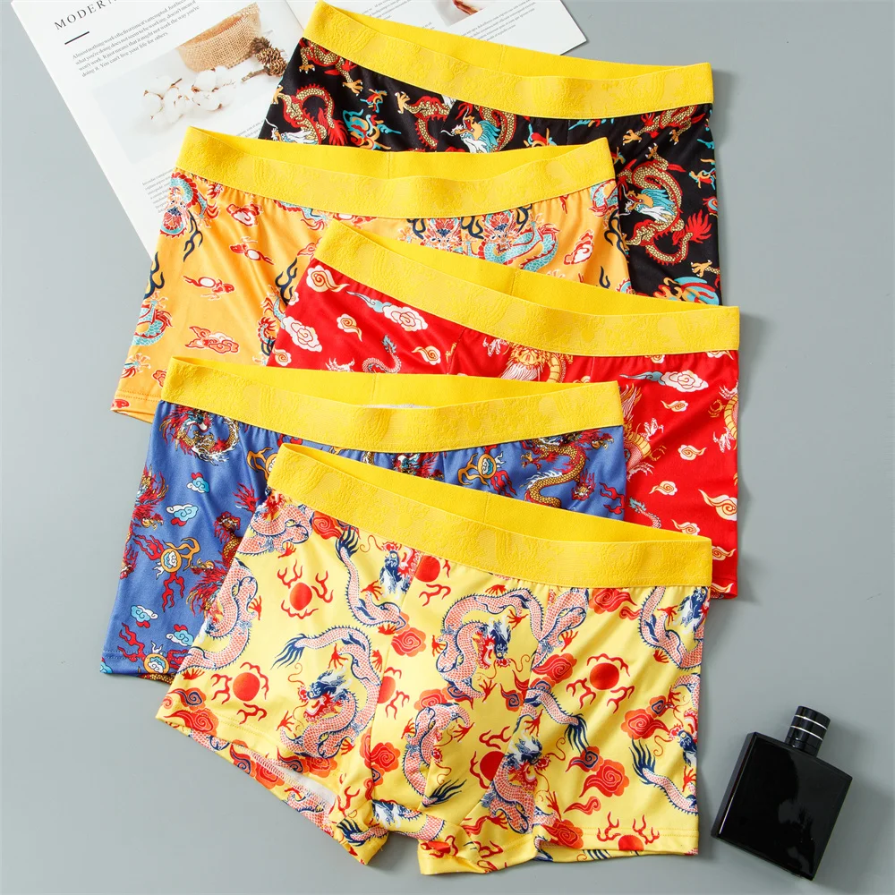 Мужские хлопковые трусы-боксеры 5 шт