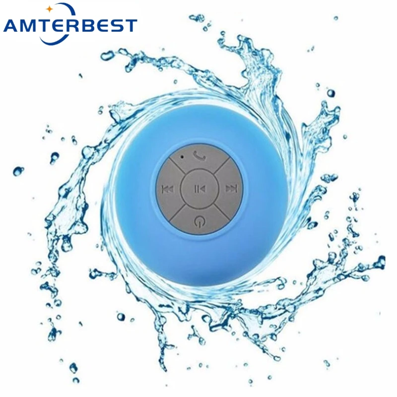

AMTERBEST BTS06 Wireless Portable Waterproof Mini Bluetooth Speaker Music Sound Water Car Speakers Resistant Bathroom Shower Bar