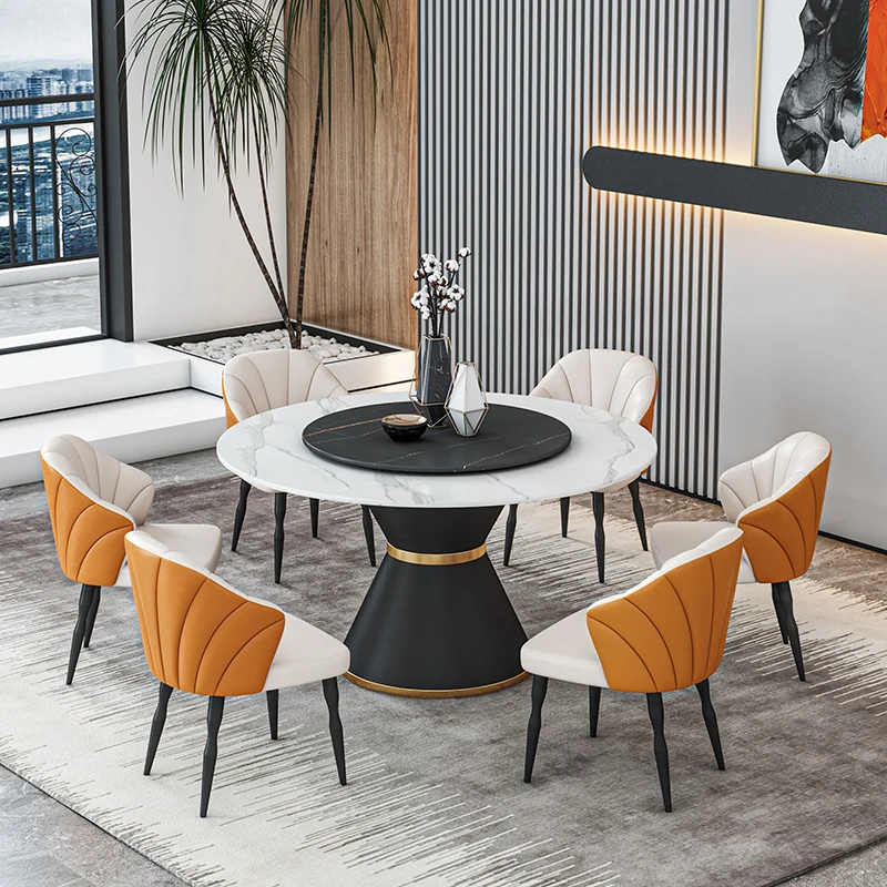 

Round Dining Table Set Console Modern Luxury Living Room Coffee Table Dressing Mesa Dobravel Portatil Home Furniture TY20XP