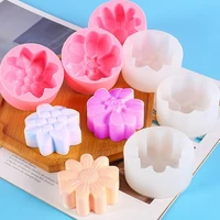 flower shaped liquid silicone mold aromatherapy plaster candle mold homemade soap drop glue mold cake decoration baking tools