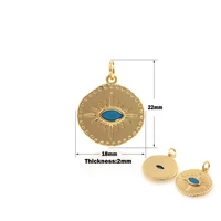 evil blue eye hidden amulet designer jewelry disc pendant jewelry making earrings vracelet necklace