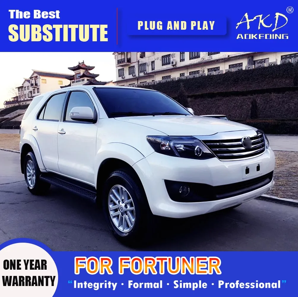 Фара AKD для Toyota Fortuner светодиодная фара 2010-2015 фары DRL указатель поворота дальний