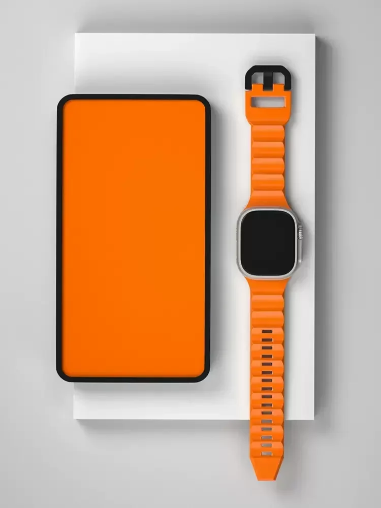 Фото Силиконовый ремешок для Apple Watch Ultra 3 49 мм 11 10 9 8 7 46 мм 42 мм 45 мм 41 мм Браслет в стиле волны Ремешок iWatch 654 SE 44/40 мм Ремень №3