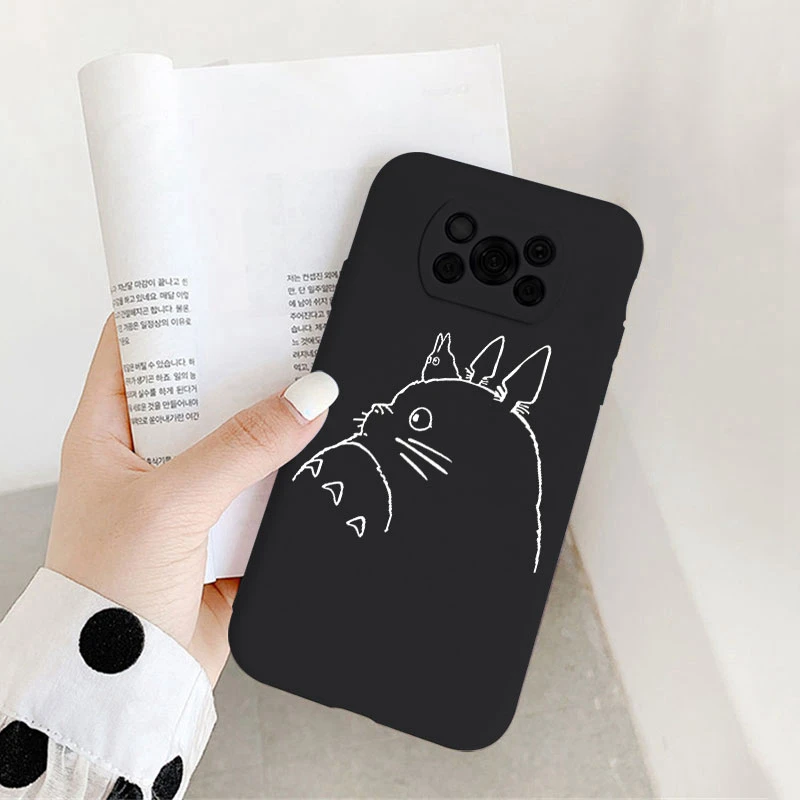 Милый чехол для телефона с аниме Тоторо Poco X3 Pro X 3 NFC жидкий силиконовый защитный