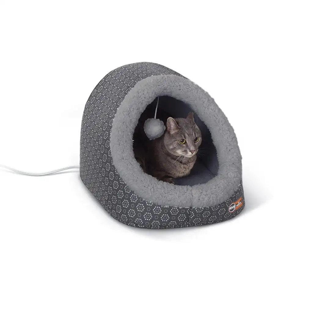 

HMTX Thermo-Pet Cave Heated Gray/ Flower 17 X 15 X 13 Inches