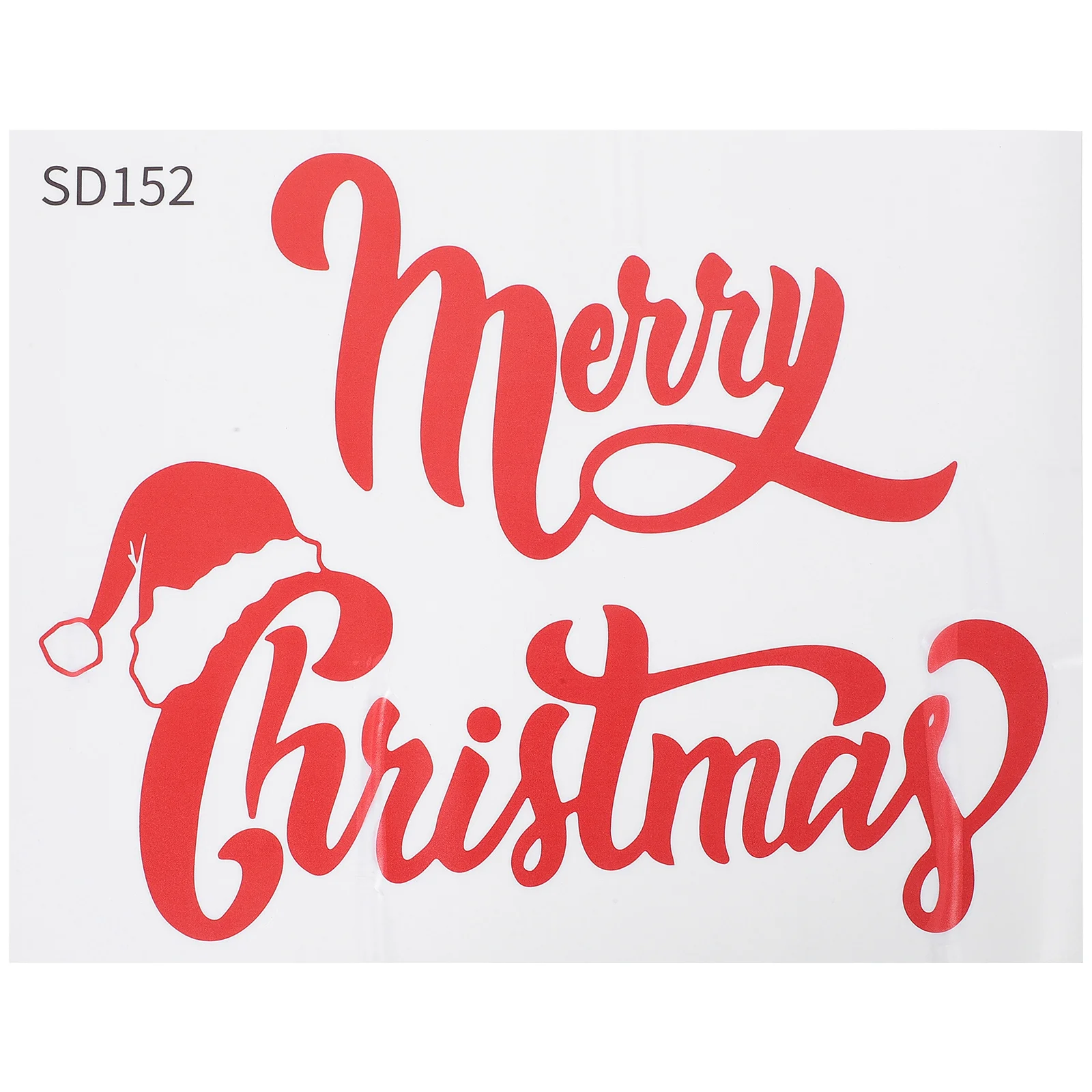 Веселые рождественские наклейки на стены шляпа Санта-Клауса стену ПВХ